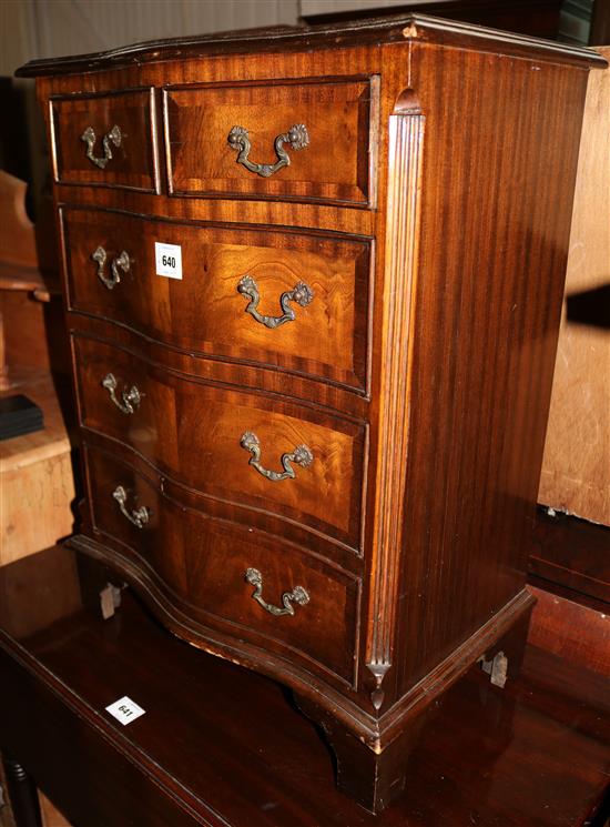 Small bow front chest of drawers